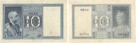 Banconote. Regno D'italia. 10 lire Impero. 1939 XVIII. Gig. BS18c.