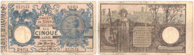 Banconote. Regno d'Italia. 5 Lire. 17/06/1915. Gig. BS 12d.