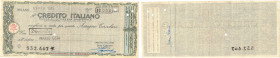 Banconote. Credito Italiano. Assegno 10.000 Lire 1945. SPL+. Elevato importo per l'epoca.