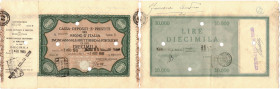 Banconote. Regno d'Italia. C. D. P. Buono da 10.000 Lire 1945. qSPL. Piega.