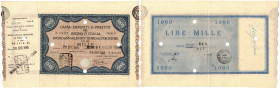 Banconote. Regno d'Italia. C. D. P. Buono da 1.000 Lire 1945. qSPL. Piega.