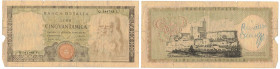 Banconote. Repubblica Italiana. 50.000 Lire Leonardo. D.M. 19 Luglio 1970. Gig. BI78B2. MB. Falso d'epoca.