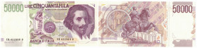 Banconote. Repubblica Italiana. 50.000 Lire Bernini II° Tipo. 1992. Gig. BI81B.