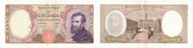 Banconote. Repubblica Italiana. 10.000 lire Michelangelo. Dec. Min. 27 luglio 1964.