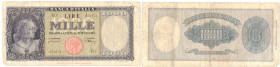 Banconote. Repubblica Italiana. 1.000 Lire Italia Testina. Dec. Min. 20-03-1947.