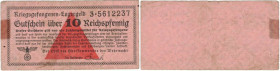 Banconote. Estere. Germania. Seconda guerra mondiale. Biglietto campo di concentramento. 50 Reichpfennig. BB. Riparazione.