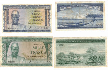 Banconote. Estere. Guinea. Lotto di 2 pezzi, 1000 e 500 Franchi 1960.