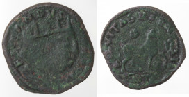 L'Aquila. Ferdinando I d'Aragona. 1458-1494. Cavallo aquila davanti al cavallo, in esergo T tra due rosette. Ae.