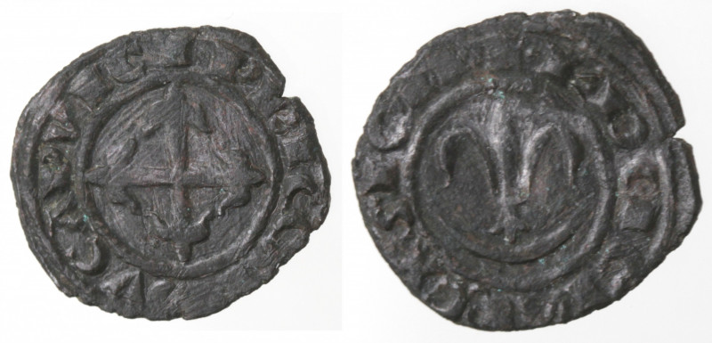 Zecche Italiane. Messina o Brindisi. Carlo I d'Angiò. 1266-1285. Denaro. Mi. Cre...