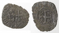Napoli. Giovanna I d'Angiò e Ludovico di Taranto. 1347-1362. Denaro. Mi.
