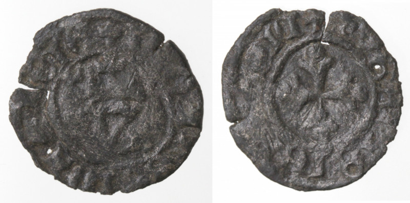 Zecche Italiane. Napoli. Giovanna II d'Angiò-Durazzo. 1414-1435. Denaro con Y. M...