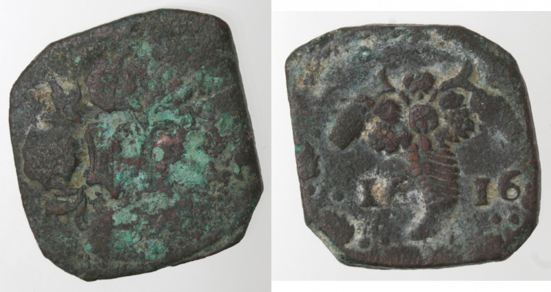 Zecche Italiane. Napoli. Filippo III. 1598-1621. Tornese 1616. Ae. P.R. 50. Peso...