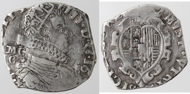 Zecche Italiane. Napoli. Filippo IV. 1621-1665. Tarì 1622?. Ag. P.R. 30b. Peso g...