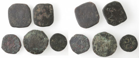 Napoli. Filippo IV. 1621-1665. Lotto di 5 monete. Notato Grano 1647 Simbolo ancora. Ae.