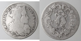 Napoli. Carlo II. 1674-1700. Tari 1693. Ag.