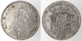 Napoli. Carlo di Borbone. 1734-1759. Mezza Piastra 1753. Ag.