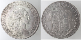 Napoli. Ferdinando IV. 1759-1799. Piastra 1790. Sigle AP. Ag.