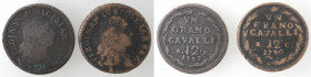 Napoli. Ferdinando IV. 1759-1799. Lotto di 2 monete. 1 Grano 12 Cavalli 1790 R C. (RR) e 1 Grano 12 Cavalli 1792 A P. Ae.