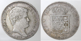 Napoli. Ferdinando II. 1830-1859. Piastra 1839. Ag.