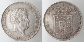 Napoli. Ferdinando II. 1830-1859. Mezza Piastra 1857. Ag.