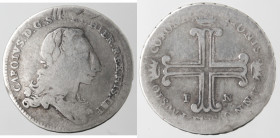 Palermo. Carlo di Borbone. 1734-1759. 3 Tarì 1735. Ag.