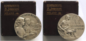 Medaglie. Milano. Esposizione internazionale 1906. Medaglia per l'inaugurazione del traforo del Sempione. Ag.
