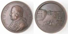 Medaglie. Roma. Pio IX. 1846-1878. Medaglia anno XXX. 1875. Ospizio per i poveri. Ae.