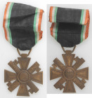Medaglie. Vittorio Emanuele III. 1900-1943. Croce al merito per 10 anni nella MVSN Milizia Volontaria Sicurezza Nazionale. Ae.