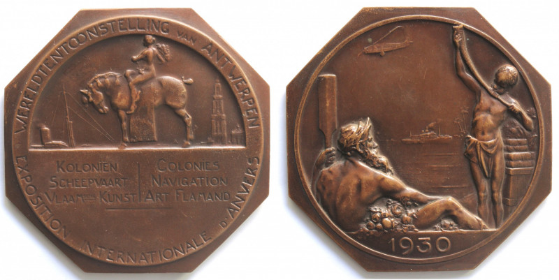 Medaglie. Belgio. Medaglia 1930 per l'Exposition Internationale d'Anvers. Ae. Di...