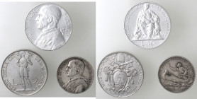 Vaticano. Pio XI e Pio XII. Lotto di 3 monete. 5 Lire 1933-34, 10 Lire 1948 e 2 Lire 1941. Ag-Ac-Ni.
