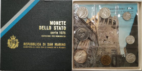 San Marino. Serie divisionale annuale 1976 Sicurezza Sociale. Con 500 lire in Ag.