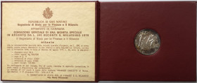 San Marino. 500 lire 1976. Sicurezza Sociale. Ag.