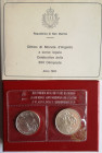 San Marino. Dittico. 500 Lire + 1.000 lire 1992. XXV Olimpiade. Ag.