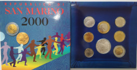San Marino. Serie divisionale annuale 2000 L'uomo verso il terzo millennio. Con 5000 lire in Ag.