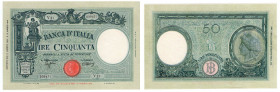 Regno d'Italia (1861-1943) - Biglietto di Banca - Vittorio Emanuele III (1900-1943) 50 Lire Grande "L" - Monogramma: B.I. - Azzolini/Urbini 11.08.1943...