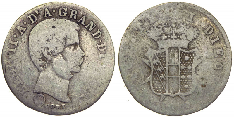 Firenze - Granducato di Toscana - Leopoldo II di Lorena, (1824-1859) - 10 Quattr...