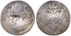 Mantova - Carlo VI (1707-1740) Mezza lira da 10 soldi 1736 - CNI 44/45 - RR Molto Rara - Mi - gr. 1,32

qBB

 Shipping only in Italy