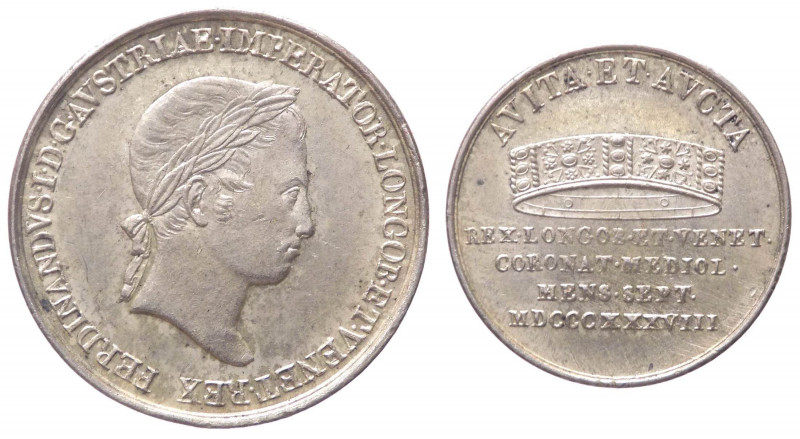 Milano - Ferdinando I d'Asburgo Lorena (1835-1848) Mezza Lira del Giuramento 183...