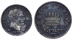 Milano - Napoleone I Re d'Italia (1808-1814) 5 Soldi 1813 - Gig.195 - Ag - 

BB

 Shipping only in Italy