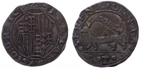 Regno di Napoli - Ferdinando I d’Aragona (1458-1494) Mezzo carlino o armellino - Zecca di Napoli D/ FERRANDVS D G R SIC, Stemma coronato palato al 2° ...