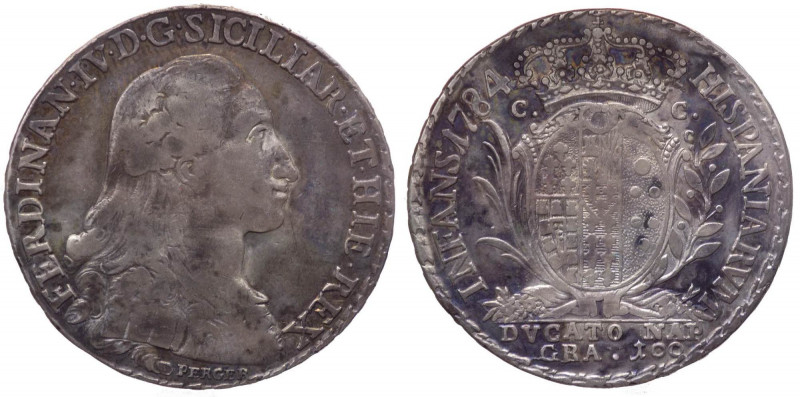 Regno di Napoli - Ferdinando IV (1759-1816) Ducato da 100 Grana 1784 - RR MOLTO ...