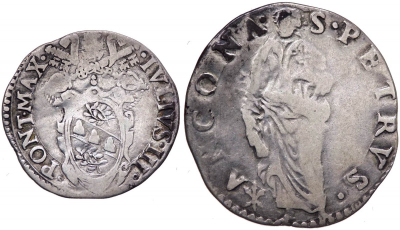 Stato Pontificio - Giulio III (1550-1555) Giulio - Zecca di Ancona - Munt 54 - A...