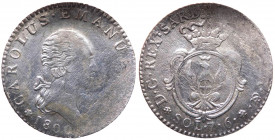 Carlo Emanuele IV (1796-1802) 7,6 Soldi 1800 - Mi - gr.4,09

BB

 Shipping only in Italy