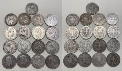 Regno d'Italia - Lotto n.17 monete emesse da Vittorio Emanuele II (1861-1878) n.2 da 5 Lire 1872, Zecca di Milano - n.5 da 5 Lire 1873, Zecca di Milan...