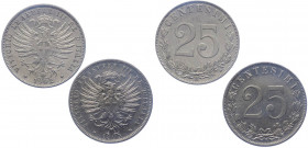 Regno d'Italia - Lotto n.2 monete - Vittorio Emanuele III (1900-1943) 25 Centesimi "Valore" 1902 e 25 Centesimi "Valore" 1903 - Rara - 

SPL/FDC

...