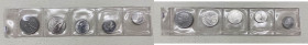 Repubblica Italiana - Monetazione in Lire (1946-2001) Lotto n.5 monete serie 1954 composta da 1 Lira "Cornucopia" - 2 Lire "Ulivo" - 5 Lire "Delfino" ...