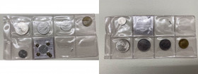 Repubblica Italiana - Monetazione in Lire (1946-2001) Lotto n.6 monete serie 1958 composta da 1 Lira "Cornucopia" - 2 Lire "Ulivo" RR Periziata Memoli...