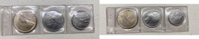 Repubblica Italiana - Monetazione in Lire (1946-2001) Lotto n.3 monete serie 1960 composta da 50 Lire "Vulcano" (BB+) - 100 Lire "Minerva" (BB) - 500 ...