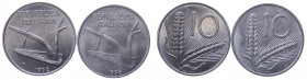 Repubblica Italiana - Monetazione in Lire (1946-2001) Lotto n.2 monete da 10 Lire "Spiga" 1998 R/Spighe corte - 10 Lire "Spiga" 1998 R/Spighe lunghe, ...