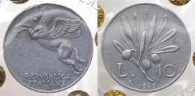 Monetazione in Lire (1946-2001) 10 Lire "Ulivo" 1946 - C/Legenda Capovolta - Rara - Gig.229 - Periziata Gaudenzi BB+ - 

BB+

 Shipping only in It...
